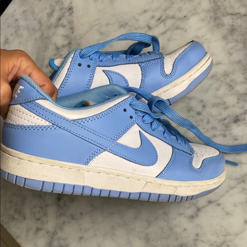 Nike Blue and White Dunk Sneakers Classic Design - Picture 4 of 8